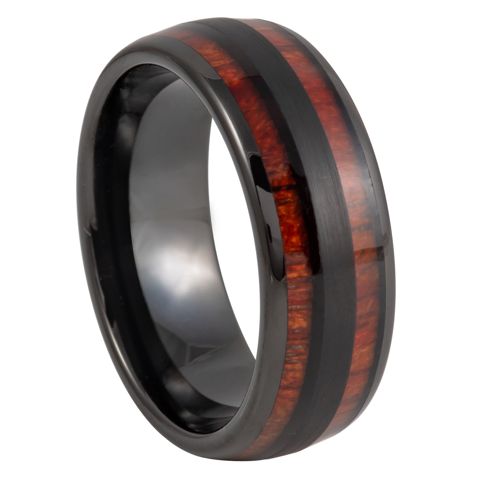 Fede Nuziale Classica Carburo Di Tungsteno 8 Mm Cupola – Unisex – Fatta In USA - 3