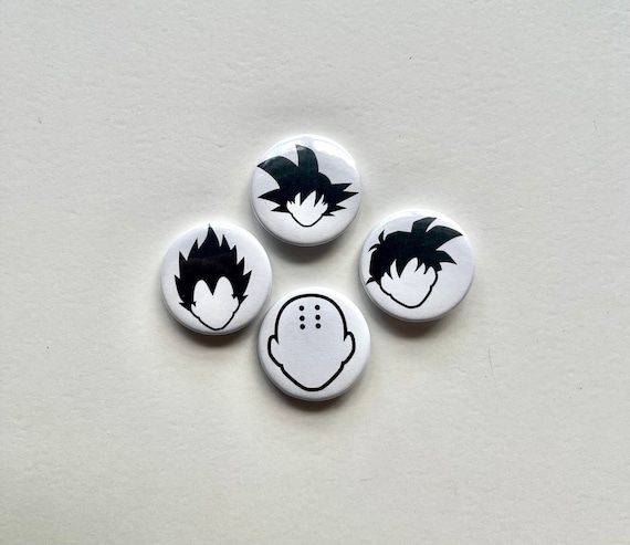 Dragon Ball Z Character Pinback Buttons: Goku, Gohan, Vegeta