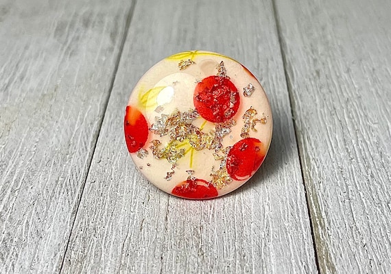 Large Circular Thick Plastic Statement Rings With… - image 9