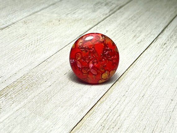 Large Circular Thick Plastic Statement Rings With… - image 7