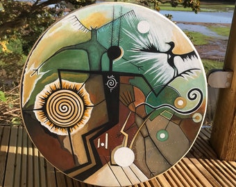 Ancestor Of All Realities Hand Painted Shaman Drum