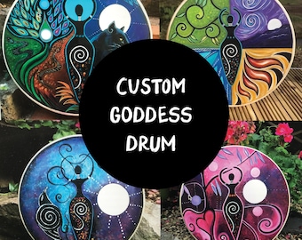 Shaman drum -Goddess -Custom hand-painted designs