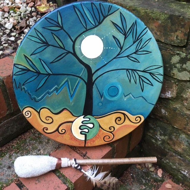 Shamanic Drum Tree Of Life. Traditionally handcrafted | Etsy