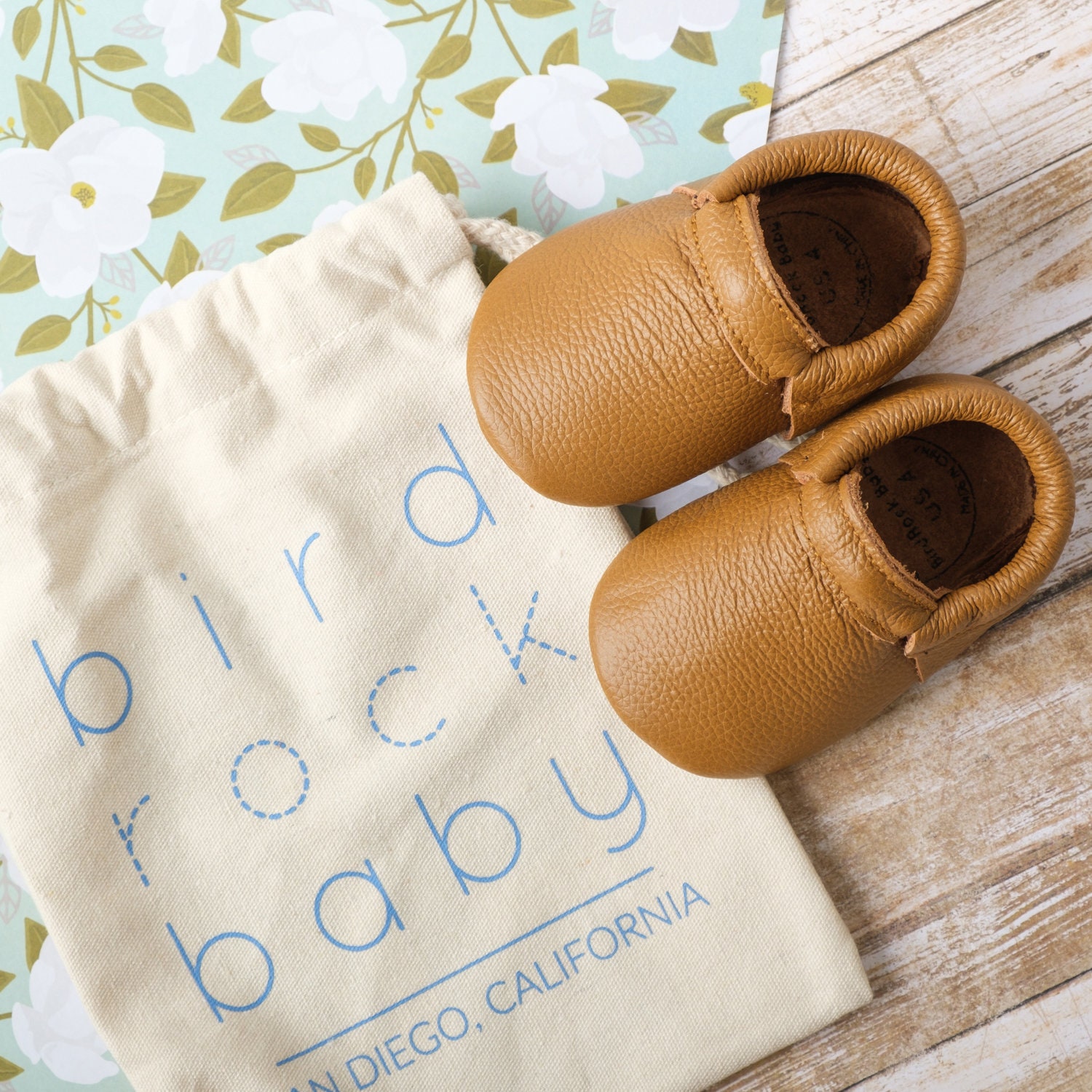 Baby Moccasins by BirdRock Baby - Fringeless Moccs for Boys and Girls