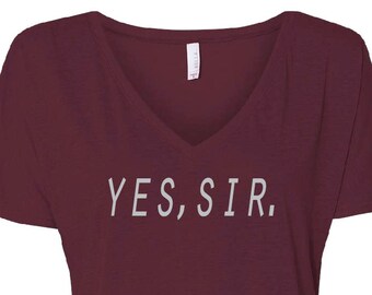 Fifty Shades Of Grey Yes Sir Slouchy V Neck Fifty Shades Of Grey Yes Sir Slouchy V Neck