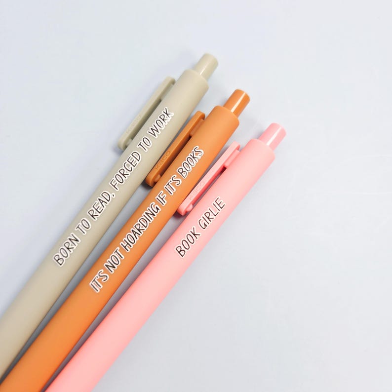 Book Lovers Pen Set - Annotations Pens - Booktrovert Gift - Booktok Born To Read Forced To Work image 3