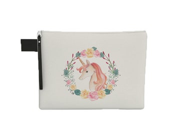 Unicorn Zipper Pouch - Zipper Carry All - Laptop Sleeve with Zipper - Tablet Pouch