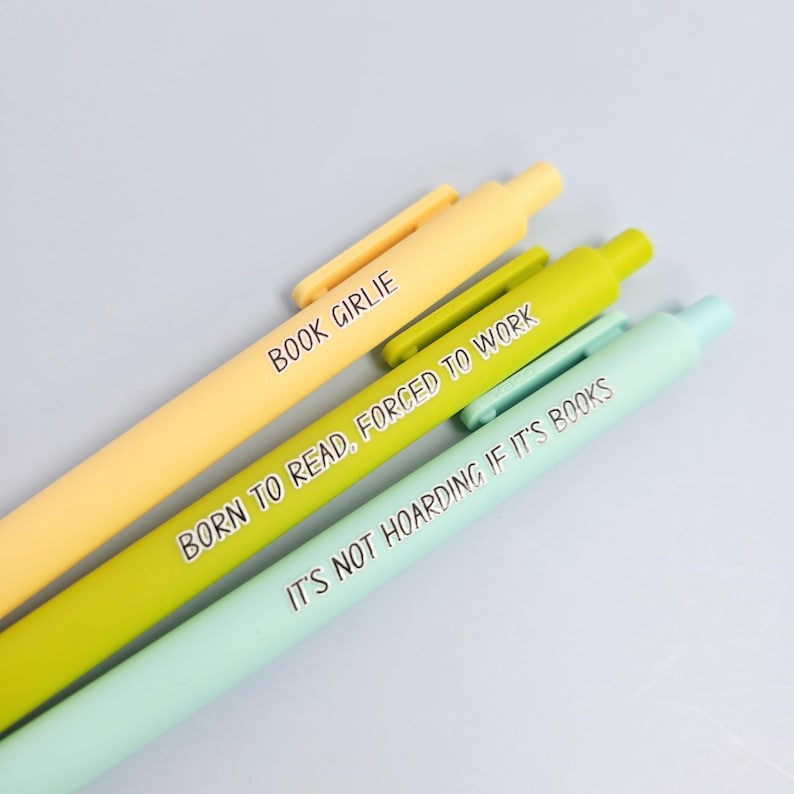 Book Lovers Pen Set - Annotations Pens - Booktrovert Gift - Booktok Born To Read Forced To Work image 4