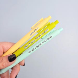 Book Lovers Pen Set - Annotations Pens - Booktrovert Gift - Booktok Born To Read Forced To Work image 5