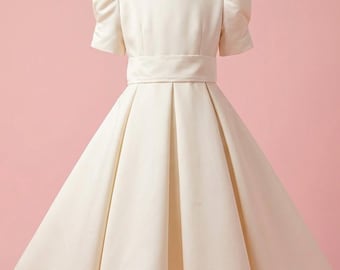 Ivory Lace Flower Girl Dress - Wedding Party Holiday Bridesmaid Birthday Tulle Lace Ivory Flower Girl Dress, Sage color sash
