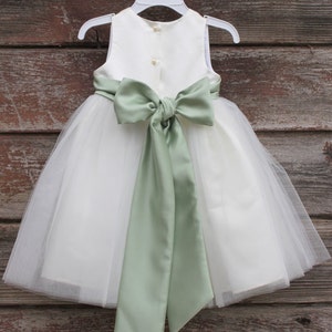 flower girl dress sage green