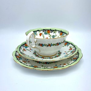 Royal Albert Crown China Cup and Saucer Trio Gaiety Pattern