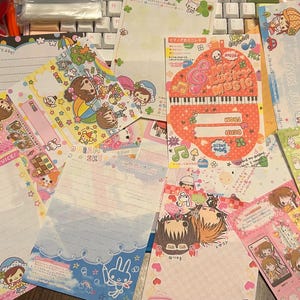 2000s Retro Japanese Memo Sheet Set - Kawaii, Bullet Journal