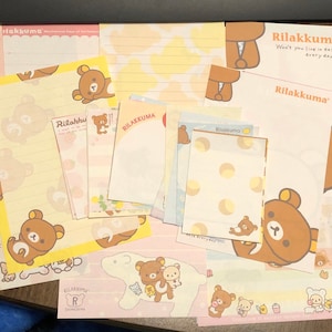 Conjunto de 36 folhas Rilakkuma - papel de carta Kawaii
