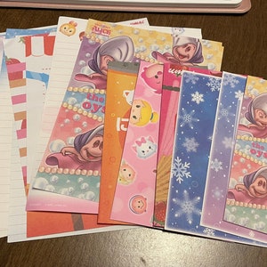 Juego de 18 piezas de papelería kawaii con letras