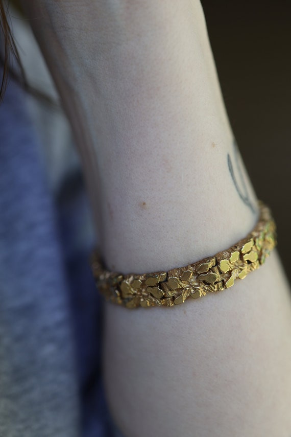 VINTAGE costume gold nugget bracelet