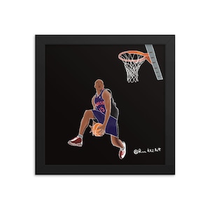 Vince Carter Art Print, Chambre d’enfants, Cadeau de Noël, Affiche Vinsanity, Toronto Raptors Print, Fans de basketball, NBA Art Print, Living Room Art