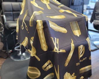LUXURY Classic Tools pro cape by DISRUPT: Oversize BARBER 60x 70 cape - Light weight & breathable to help keep your customers cool!
