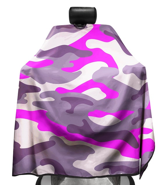 Fashion Camo Pink Stylist Cape Camouflage Barber Hair Cutting Etsy