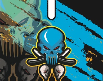 Totenkopf Barbier Umhang! Hergestellt in den USA. Cape wird verkauft, wie besehen.