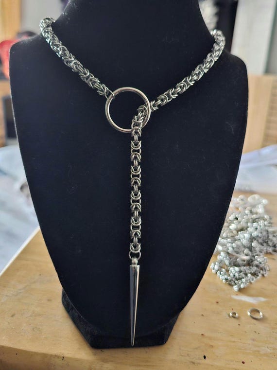 Chainmail O Ring Slip Chain. Byzantine Chain. Spiked Choker. Day 