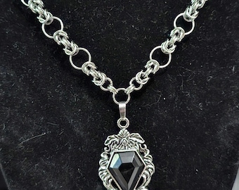Gothic Chainmail Necklace. Byzantine Chain. Barb wire. Punk. Alt. Grunge. Rave Outfit. Victorian Gothic. Medieval. Bold chunky