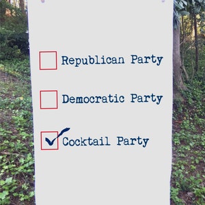 Political Cocktail Party Flour Sack Towel