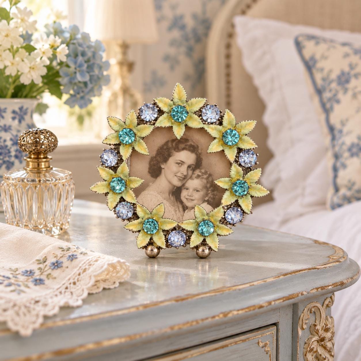 Enamel Rhinestone Vintage Picture Frames - Etsy