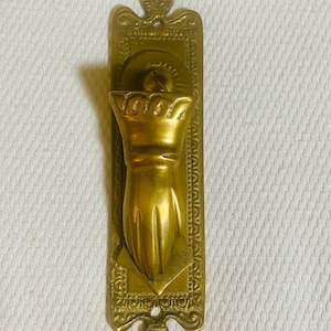 Vintage Solid Brass Hand Clip, Wall Mount Clip, Clip for Paper, Letter Holder, Paperclip, Brass Hand Paper Clip, 1970&#39;s, Memo Clip