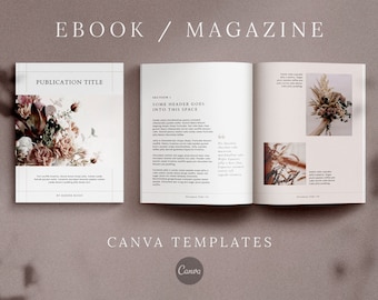 BEIGE - Ebook Canva Template, Lead Magnet, Magazine, for Bloggers, Content Creators, and Course Creators