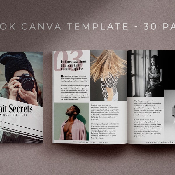 COTTON - Canva eBook Template for Bloggers and Online Course Creators for Creating Info Products and Lead Magnets.