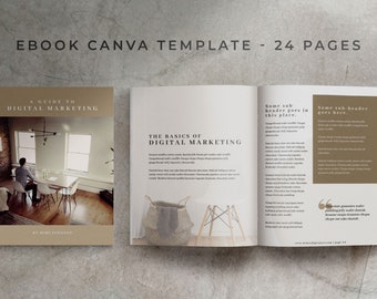 MINK - Canva eBook Template for Bloggers and Online Course Creators for Use as Info Products or Lead Magnets.
