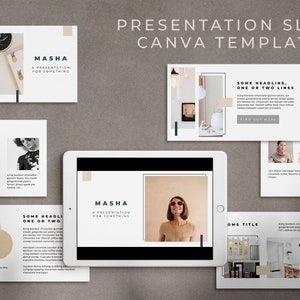 MASHA Canva Presentation Slide Templates for Bloggers, Online Course Creators, & Entrepreneurs. image 1