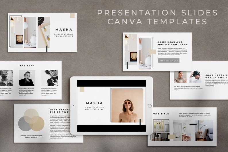 MASHA Canva Presentation Slide Templates for Bloggers, Online Course Creators, & Entrepreneurs. image 1