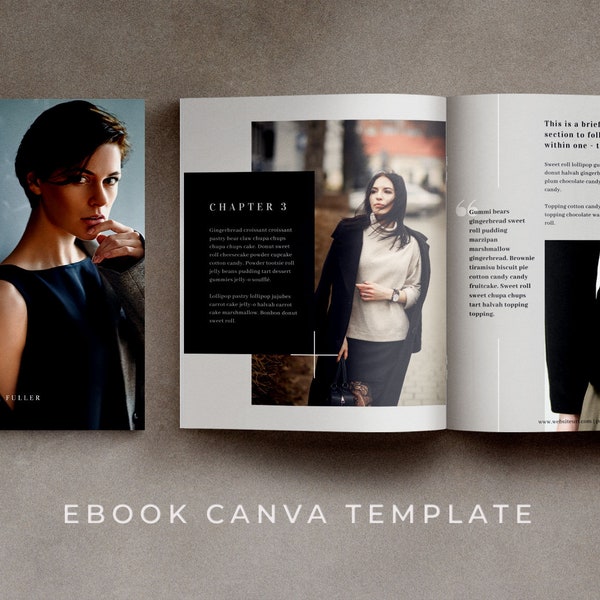 DUNES - Canva eBook Template for Bloggers and Course Creators for Designing Info Products and Lead Magnets.