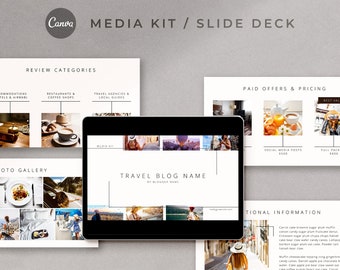 MADRAS - Media Kit Presentation Slide Deck Canva Template for Bloggers and Influencers
