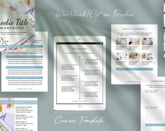 COLFAX - Canva Workbook Template with Worksheet and Checklist Templates, for Bloggers and Online Course Creators.