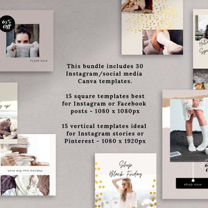 FROST Instagram Canva Template for Product Promotions - Etsy