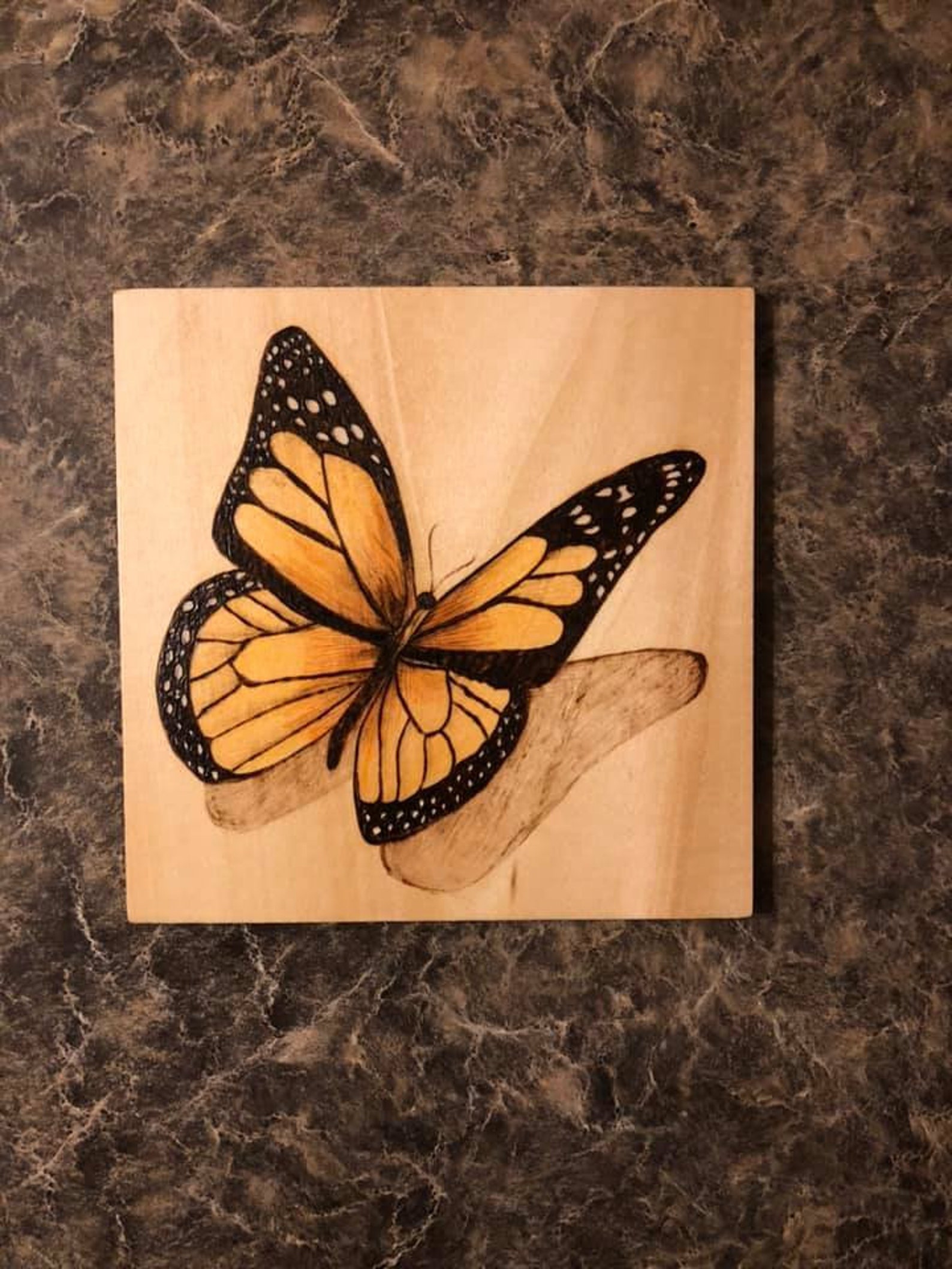 Monarch Butterfly Woodburning Etsy