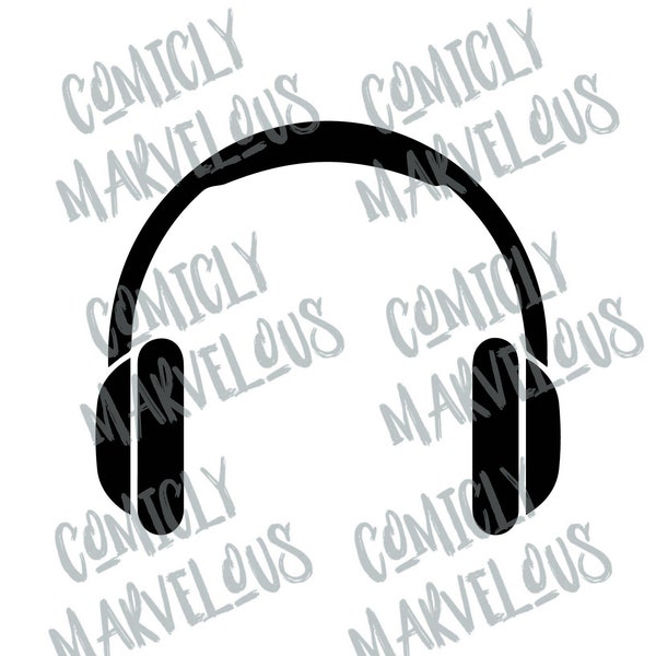 Headphones Headset Logo Vector Digital Download - svg, png, eps, dxf, jpg