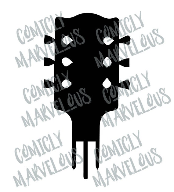 Guitar Neck Instrument Logo Vector Digital Download Svg Etsy