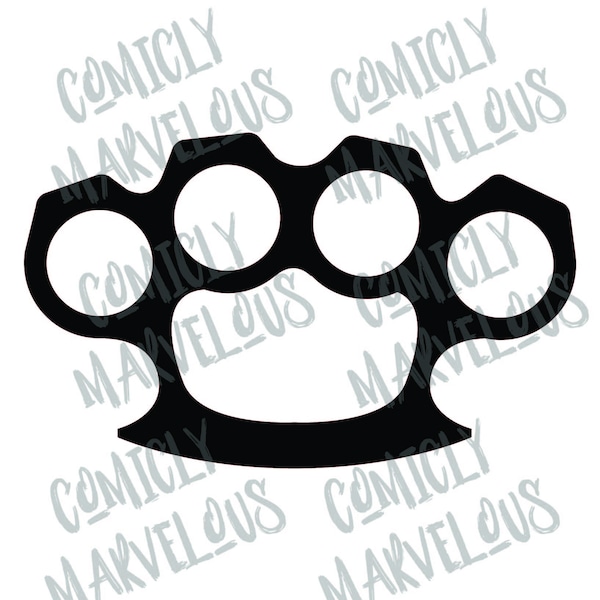 Brass Knuckles Vector Digital Download - svg, png, eps, dxf, jpg