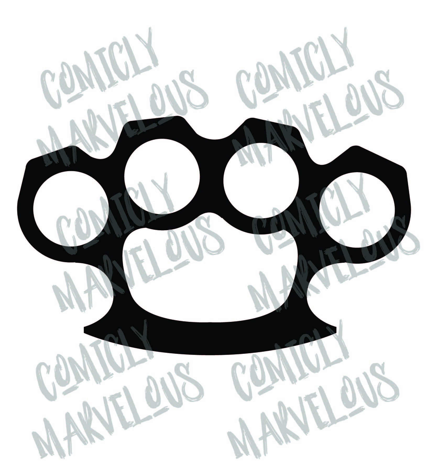 Brass Knuckles Vector Digital Download Svg, Png, Eps, Dxf, Jpg Etsy