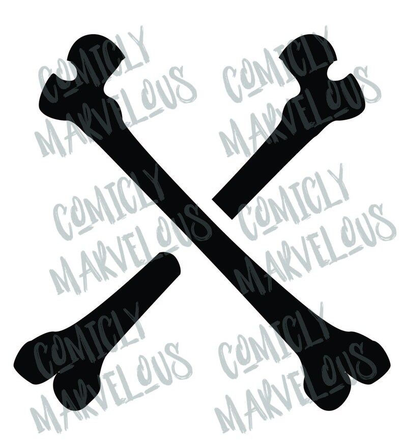 Papercraft Embellishments png eps svg jpg dxf Crossed Bones Vector ...