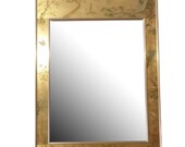 Labarge Chinoiserie Eglomise Reverse Painted Gold Leaf Mirror (signed) Shipping Not Included