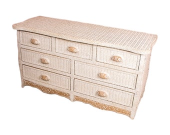 Wicker Dresser Etsy