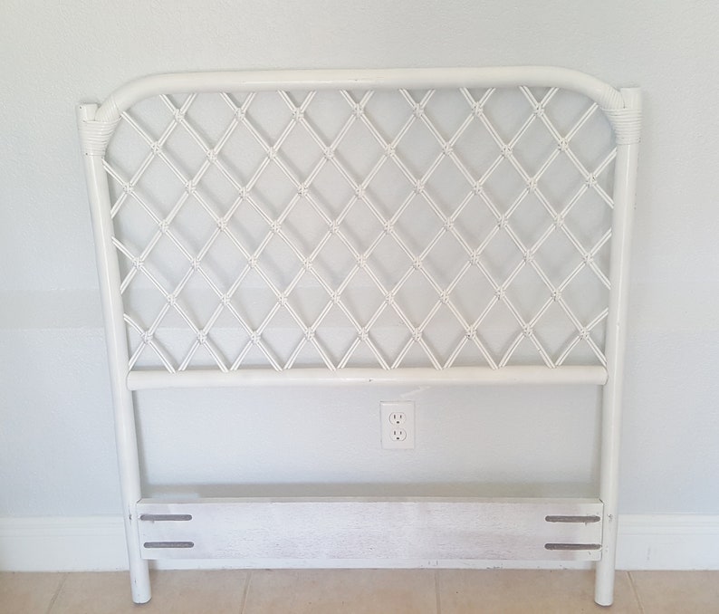 Vintage Bamboo Rattan Twin Bamboo Headboard Boho Chic Etsy
