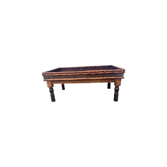 Bamboo and Rattan Tray Coffee Table by Palecek