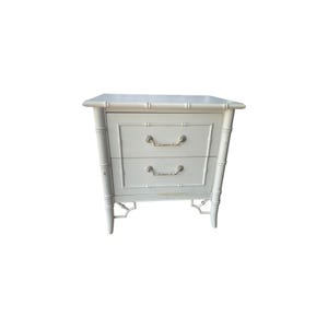 Thomasville Allegro Fretwork Faux Bamboo Nightstand 2 drawers (B) Free shipping