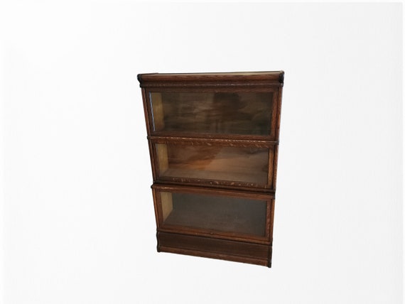 Globe Wernicke Bookcase 3 Section Barrister Stacking Bookcase Lawyer Bookcase (Shipping Not Included)